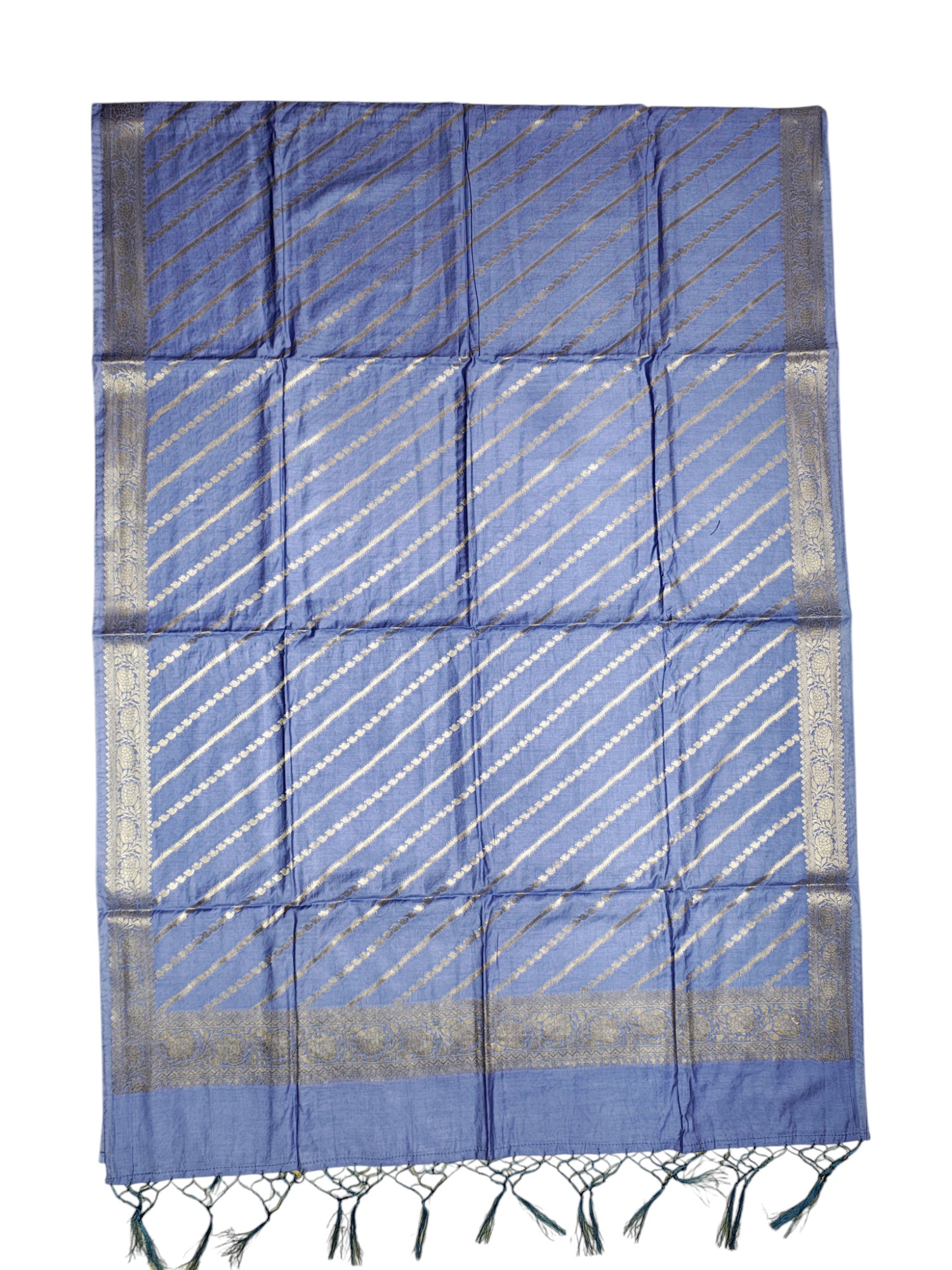 Baby Blue Banarasi Silk Dress Material for Women