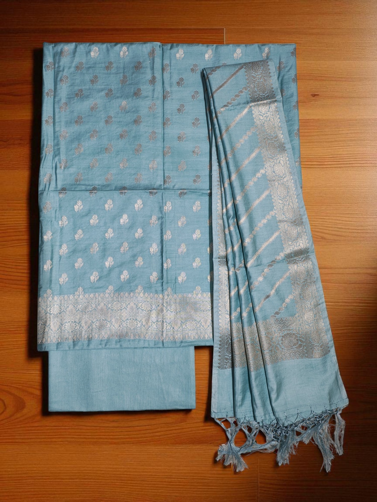 Firoza Banarasi Silk Dress Material for Women