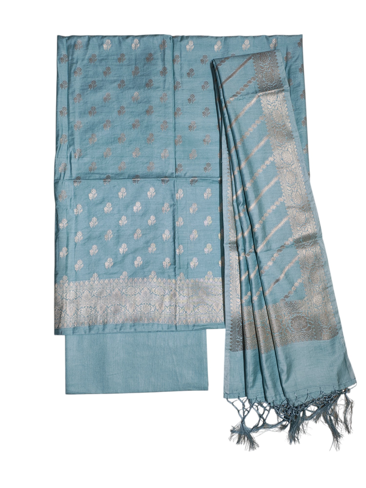 Firoza Banarasi Silk Dress Material for Women