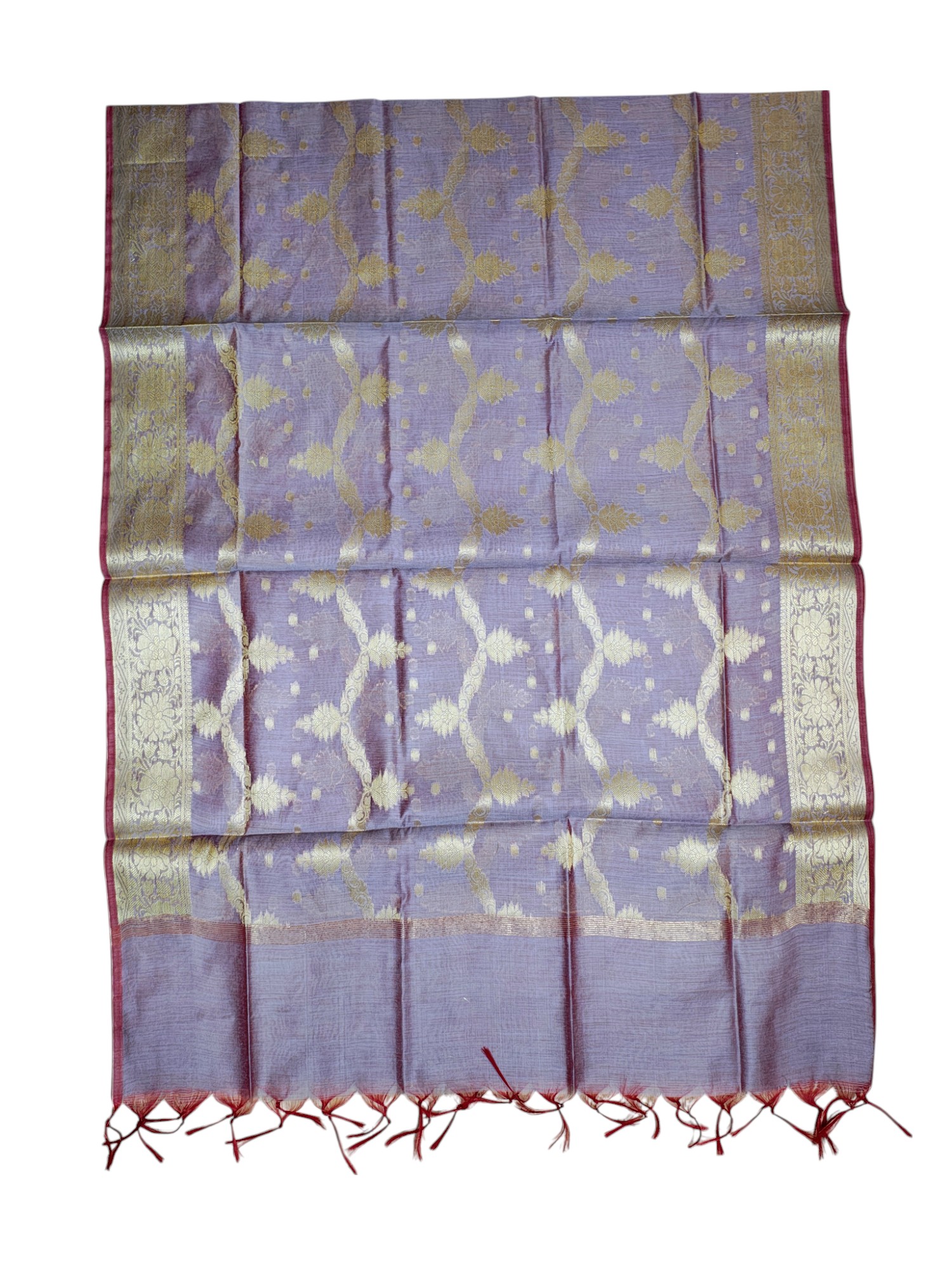 Lavender Banarasi Silk Dress Materials for Women