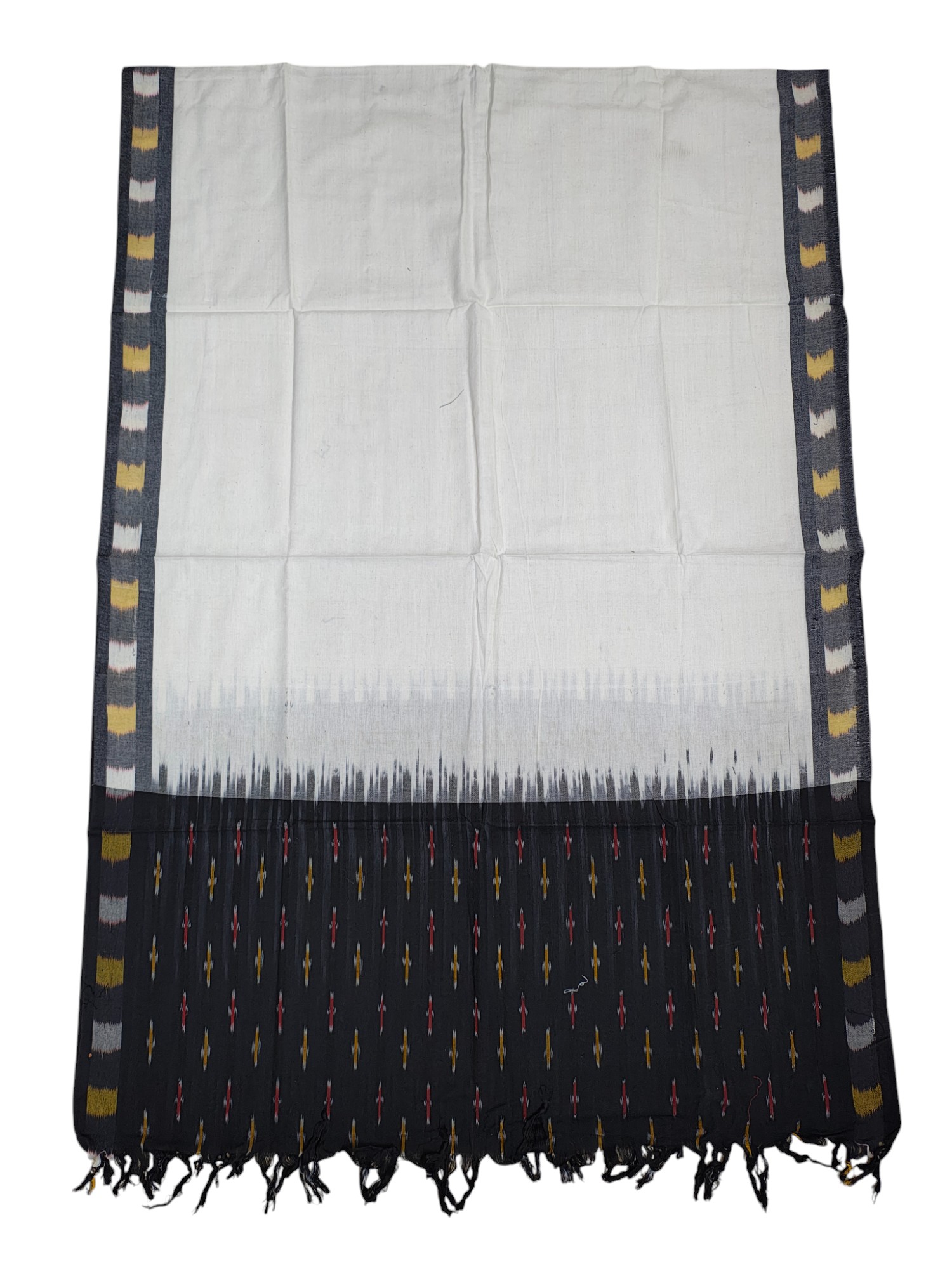 Black Pochampally Ikkat Cotton Dress Material