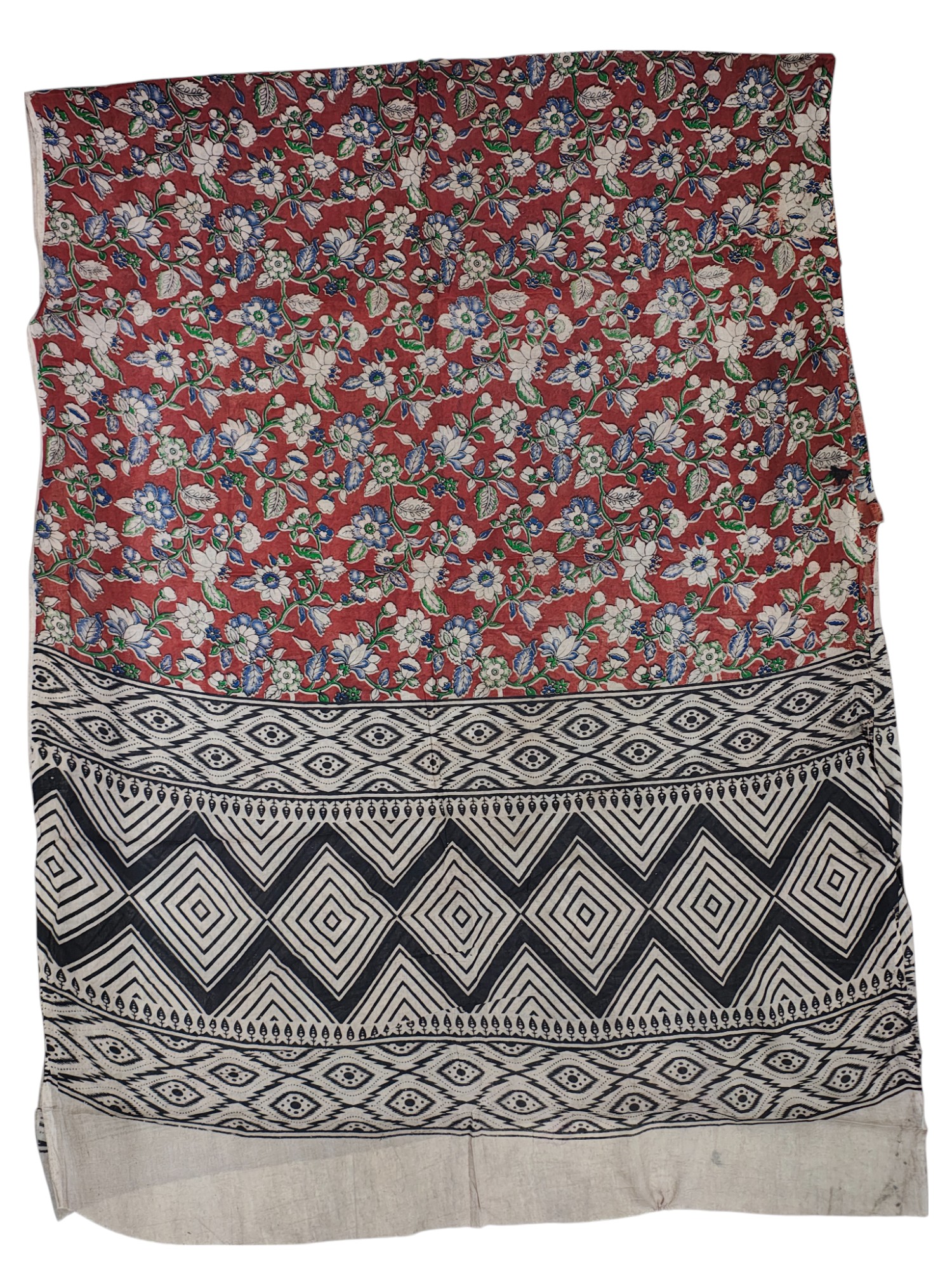 Green & Maroon Kalamkari Dress Materials