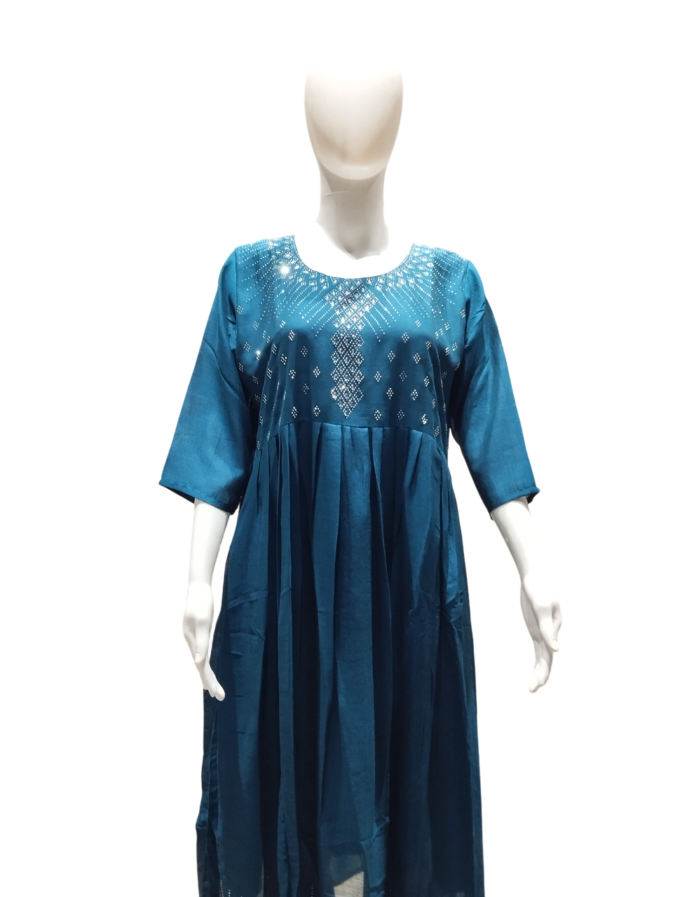Designer Rayon Stone Work Long Kurti D.5668,5669 Designer Rayon Stone Work Long Kurti D.5668,5669