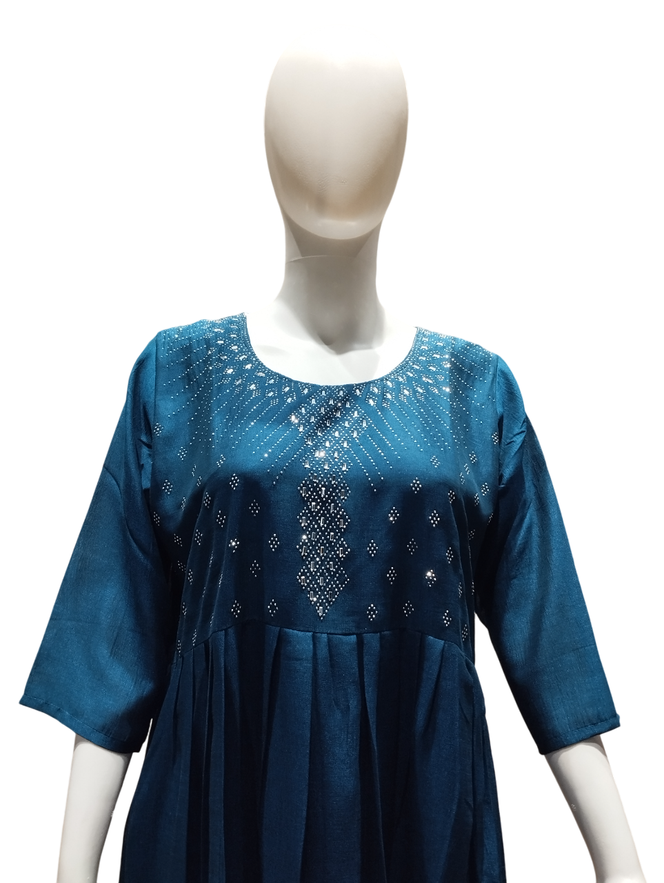 Designer Rayon Stone Work Long Kurti D.5668,5669 Designer Rayon Stone Work Long Kurti D.5668,5669