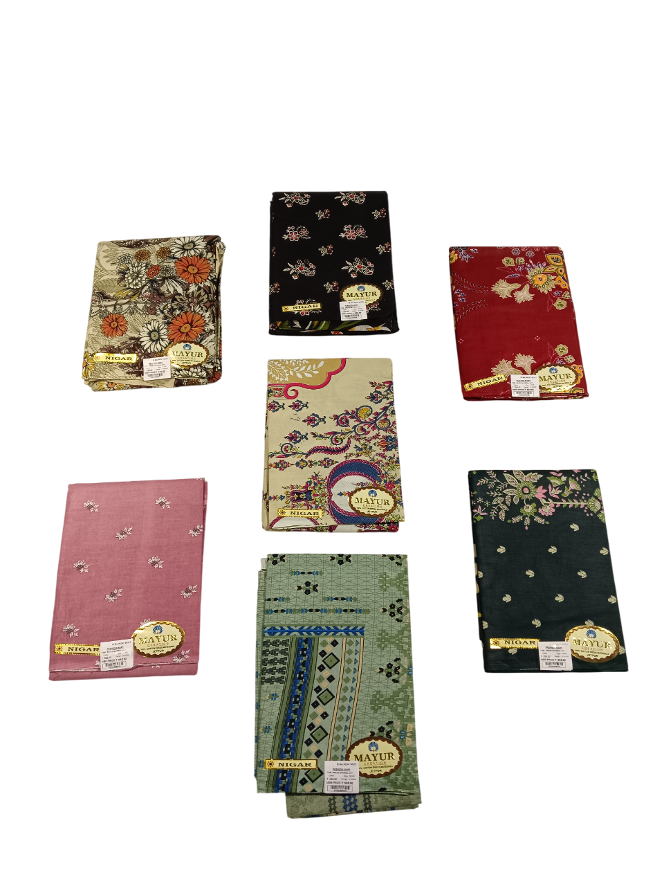 Printed Unstitched Dress Materials D.4.Nigar