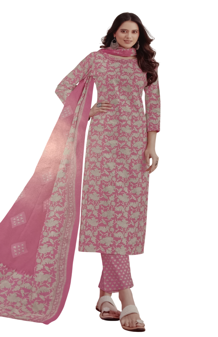 Women's Cotton Printed Dress Materials (Unstitched) D.6/16 Women's Cotton Printed Dress Materials (Unstitched) D.6/16