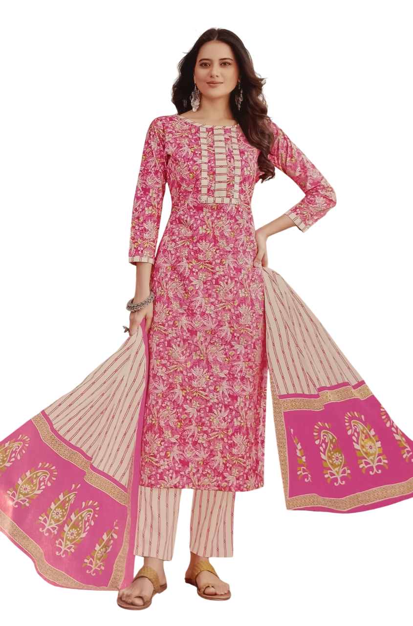 Women's Cotton Printed Dress Materials (Unstitched) D.6/16 Women's Cotton Printed Dress Materials (Unstitched) D.6/16