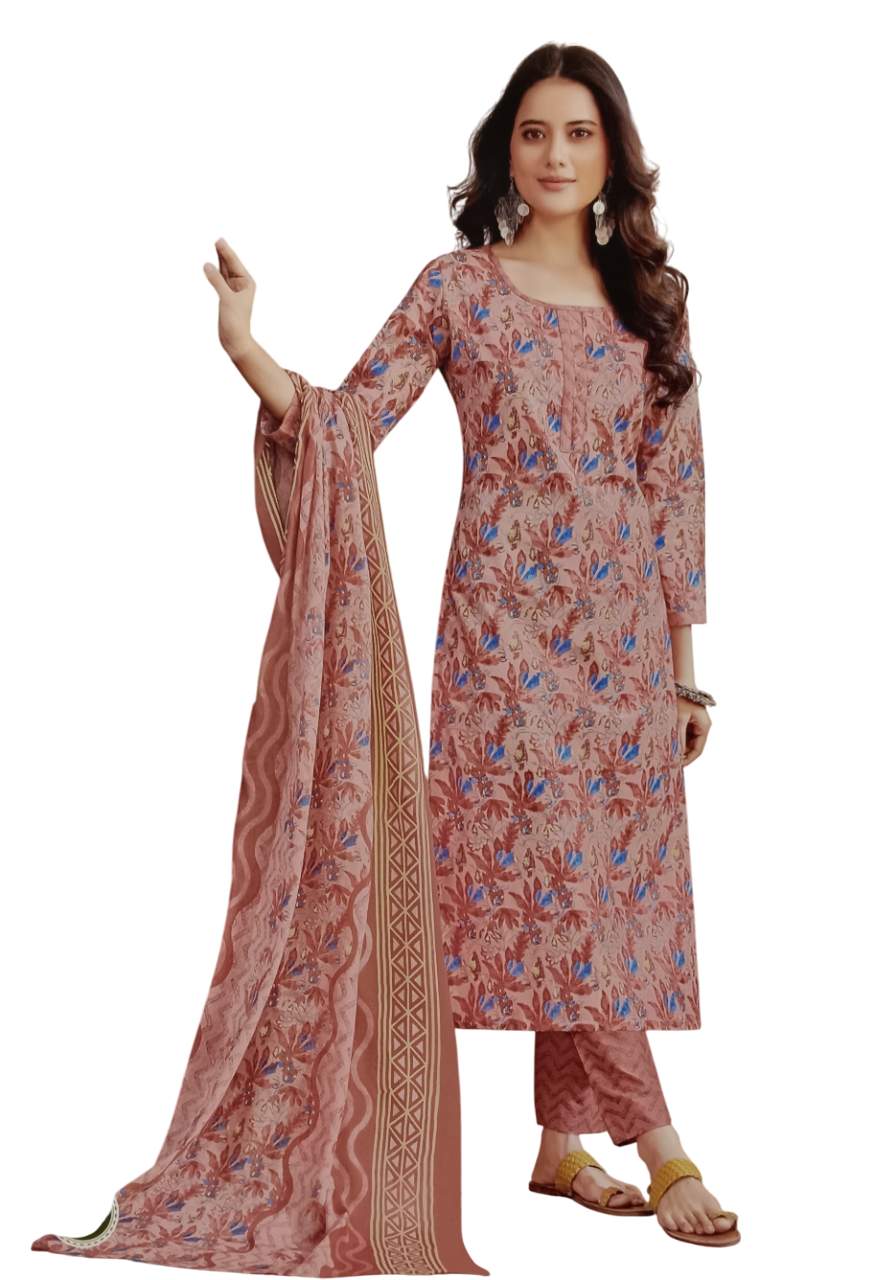 Women's Cotton Printed Dress Materials (Unstitched) D.6/16 Women's Cotton Printed Dress Materials (Unstitched) D.6/16