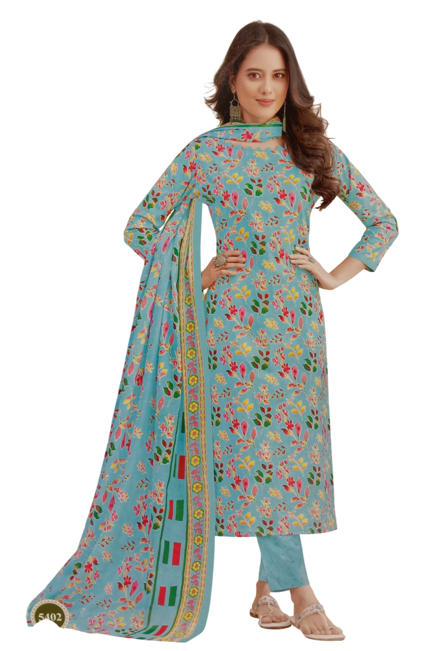 Women's Cotton Printed Dress Materials (Unstitched) D.6/16 Women's Cotton Printed Dress Materials (Unstitched) D.6/16