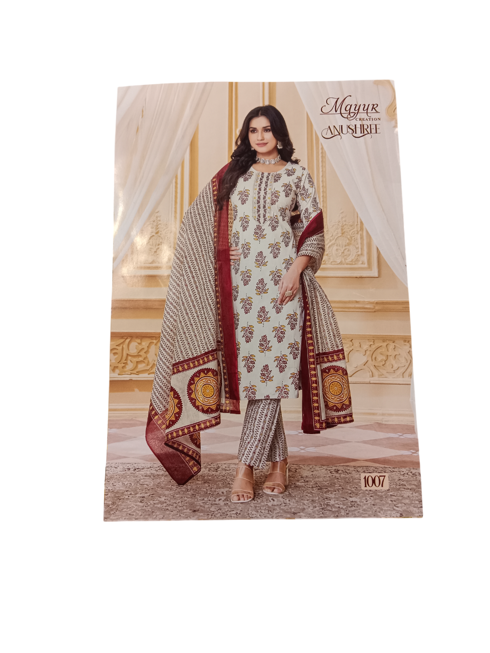 Unstitched Printed Dress Material Set  D.1 Anushri