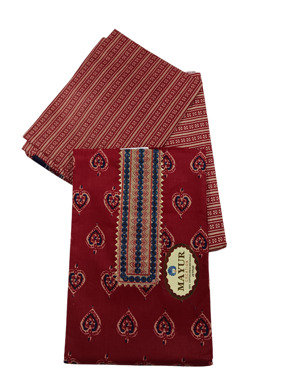 Unstitched Printed Dress Material Set  D.1 Anushri