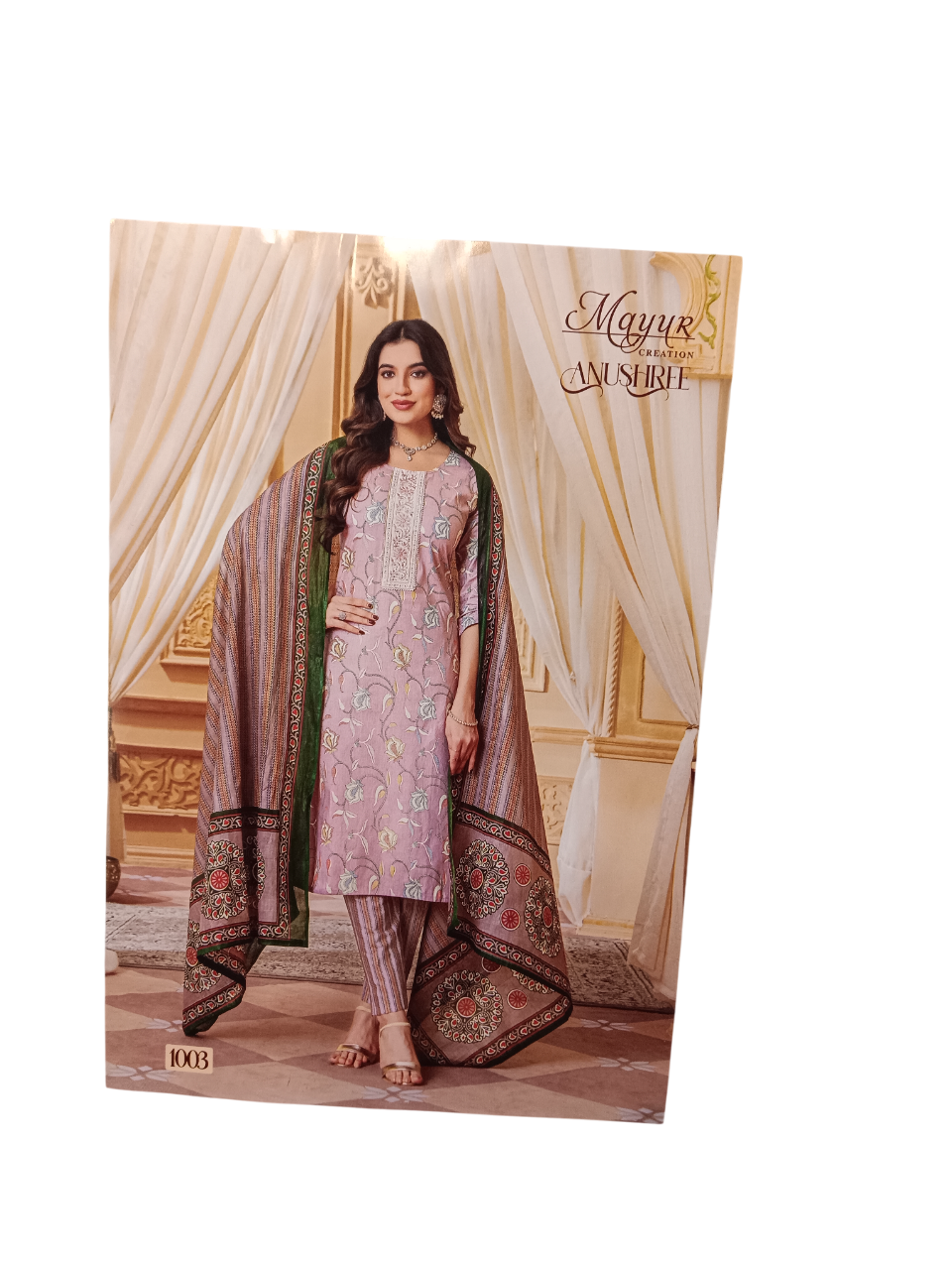 Unstitched Printed Dress Material Set  D.1 Anushri