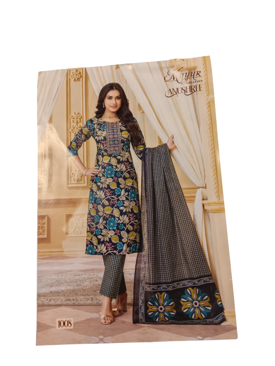 Unstitched Printed Dress Material Set  D.1 Anushri