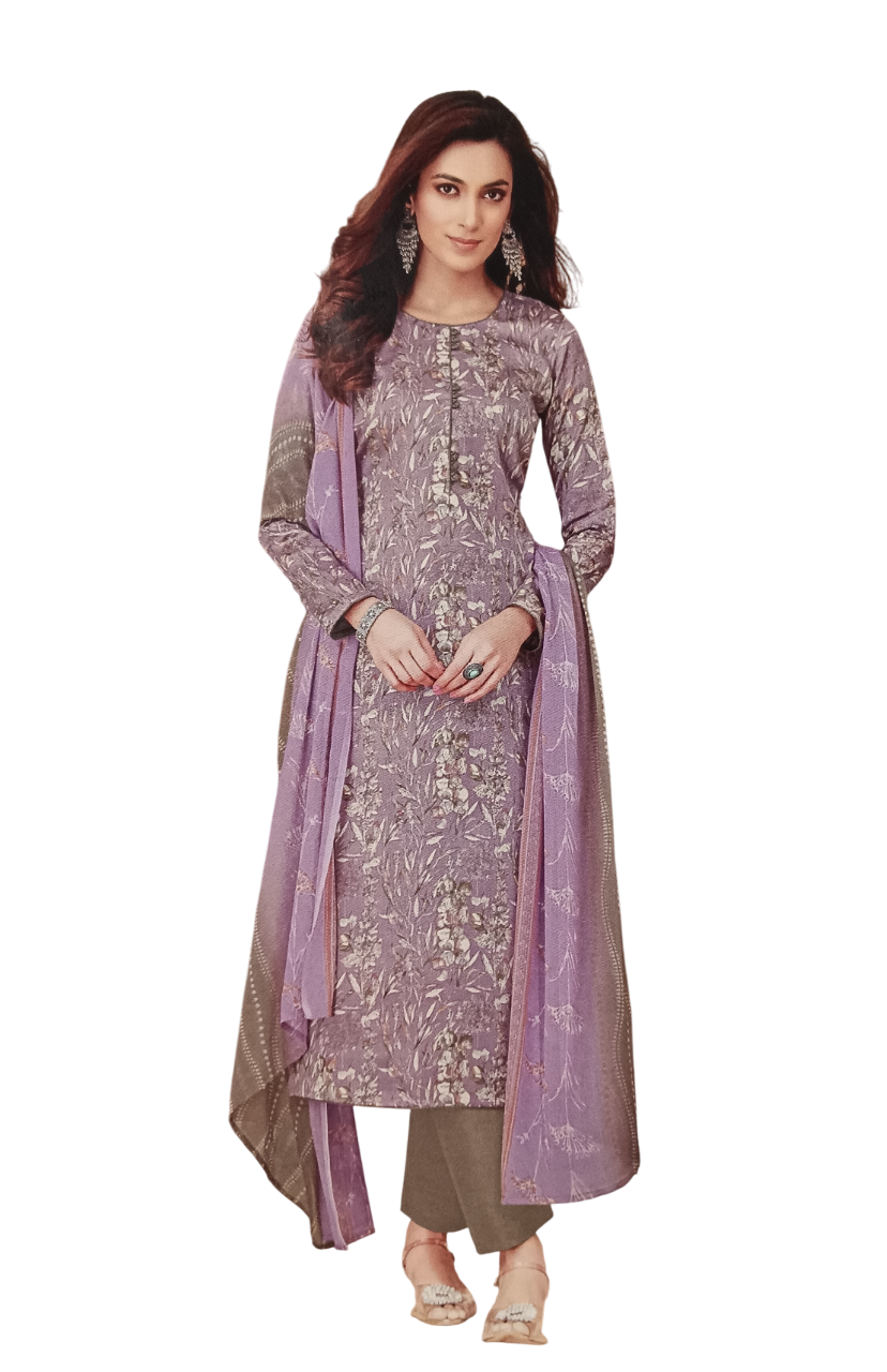 Printed Unstitched Dress Material D.4D 5/10 Printed Unstitched Dress Material D.4D 5/10