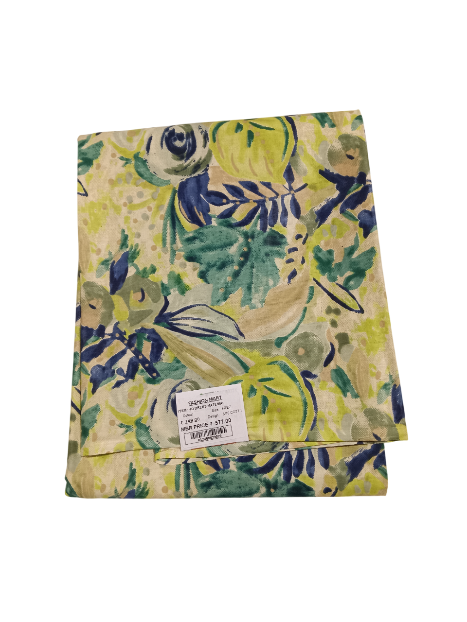 Printed Unstitched Dress Material D.4D 5/10 Printed Unstitched Dress Material D.4D 5/10