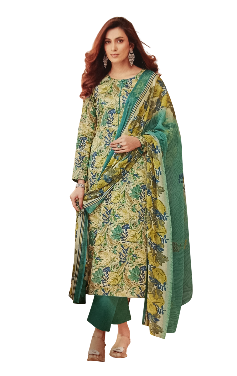 Printed Unstitched Dress Material D.4D 5/10 Printed Unstitched Dress Material D.4D 5/10