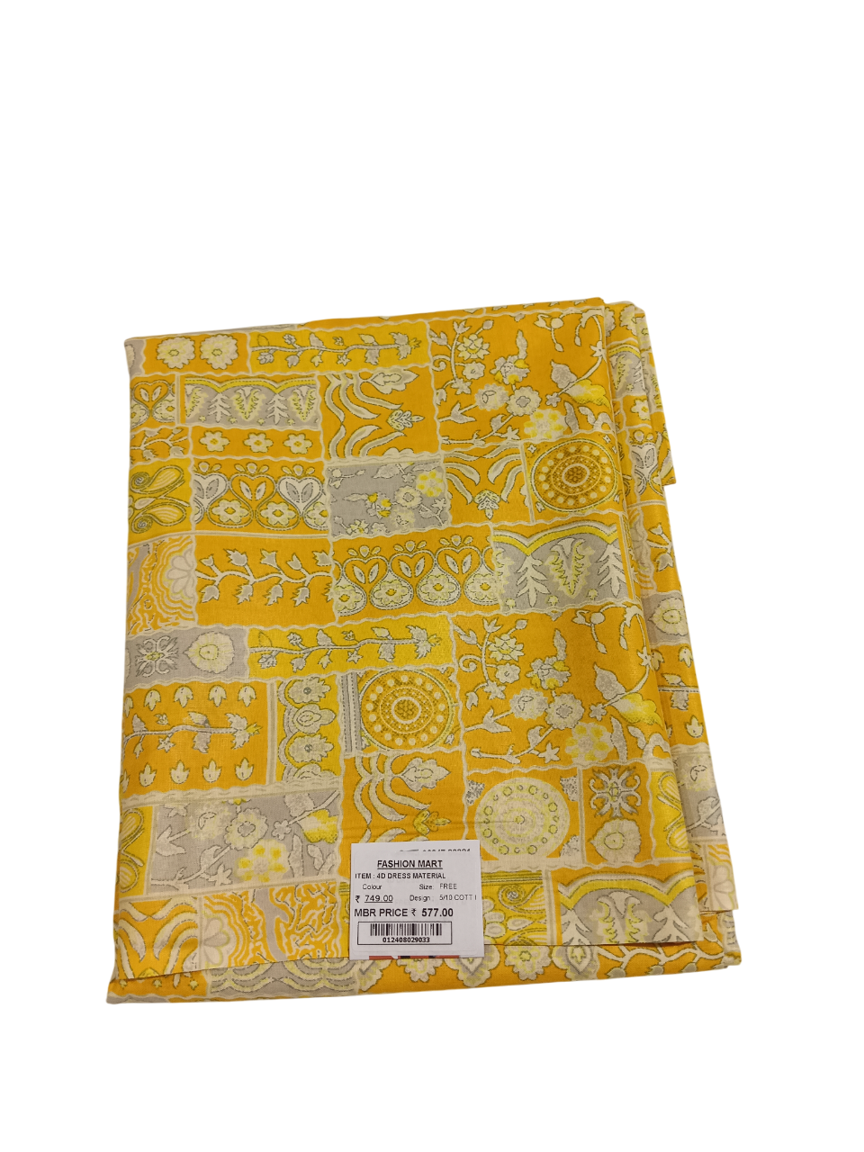 Printed Unstitched Dress Material D.4D 5/10 Printed Unstitched Dress Material D.4D 5/10