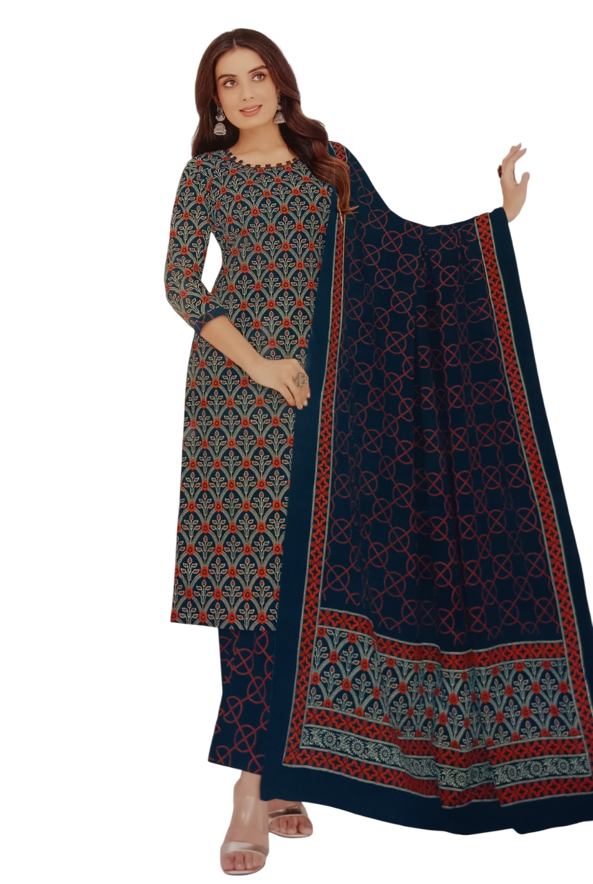 Jaipuri Cotton Printed Dress Materials – Unstitched D.3 jaipuri Jaipuri Cotton Printed Dress Materials – Unstitched D.3 jaipuri