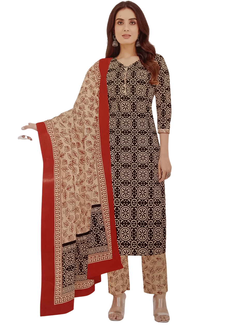 Jaipuri Cotton Printed Dress Materials – Unstitched D.3 jaipuri Jaipuri Cotton Printed Dress Materials – Unstitched D.3 jaipuri