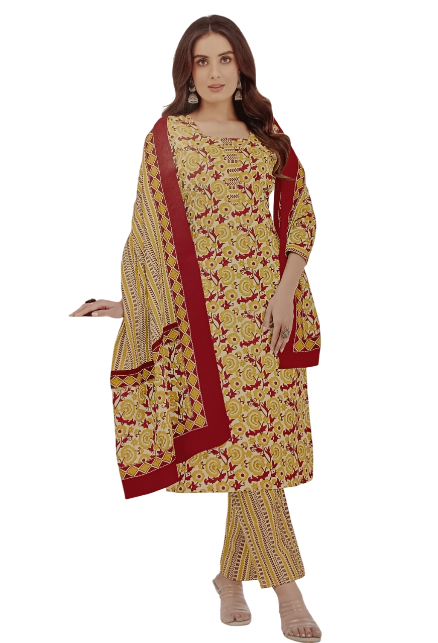 Jaipuri Cotton Printed Dress Materials – Unstitched D.3 jaipuri Jaipuri Cotton Printed Dress Materials – Unstitched D.3 jaipuri
