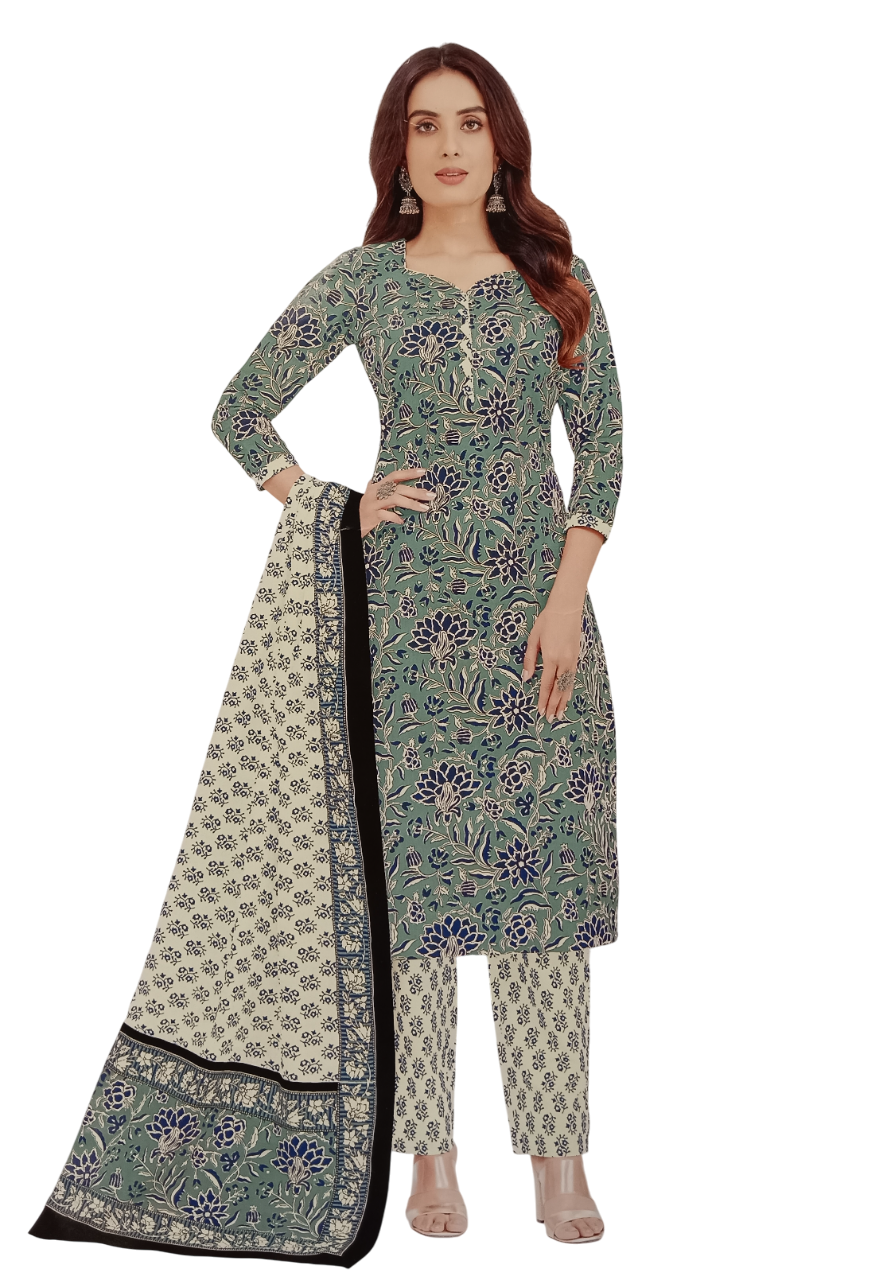 Jaipuri Cotton Printed Dress Materials – Unstitched D.3 jaipuri Jaipuri Cotton Printed Dress Materials – Unstitched D.3 jaipuri