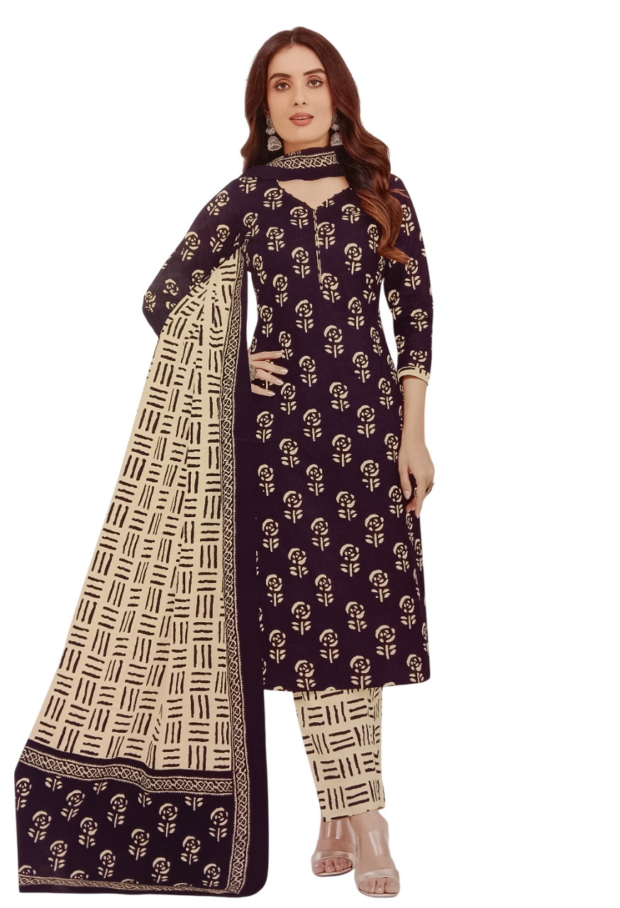 Jaipuri Cotton Printed Dress Materials – Unstitched D.3 jaipuri Jaipuri Cotton Printed Dress Materials – Unstitched D.3 jaipuri