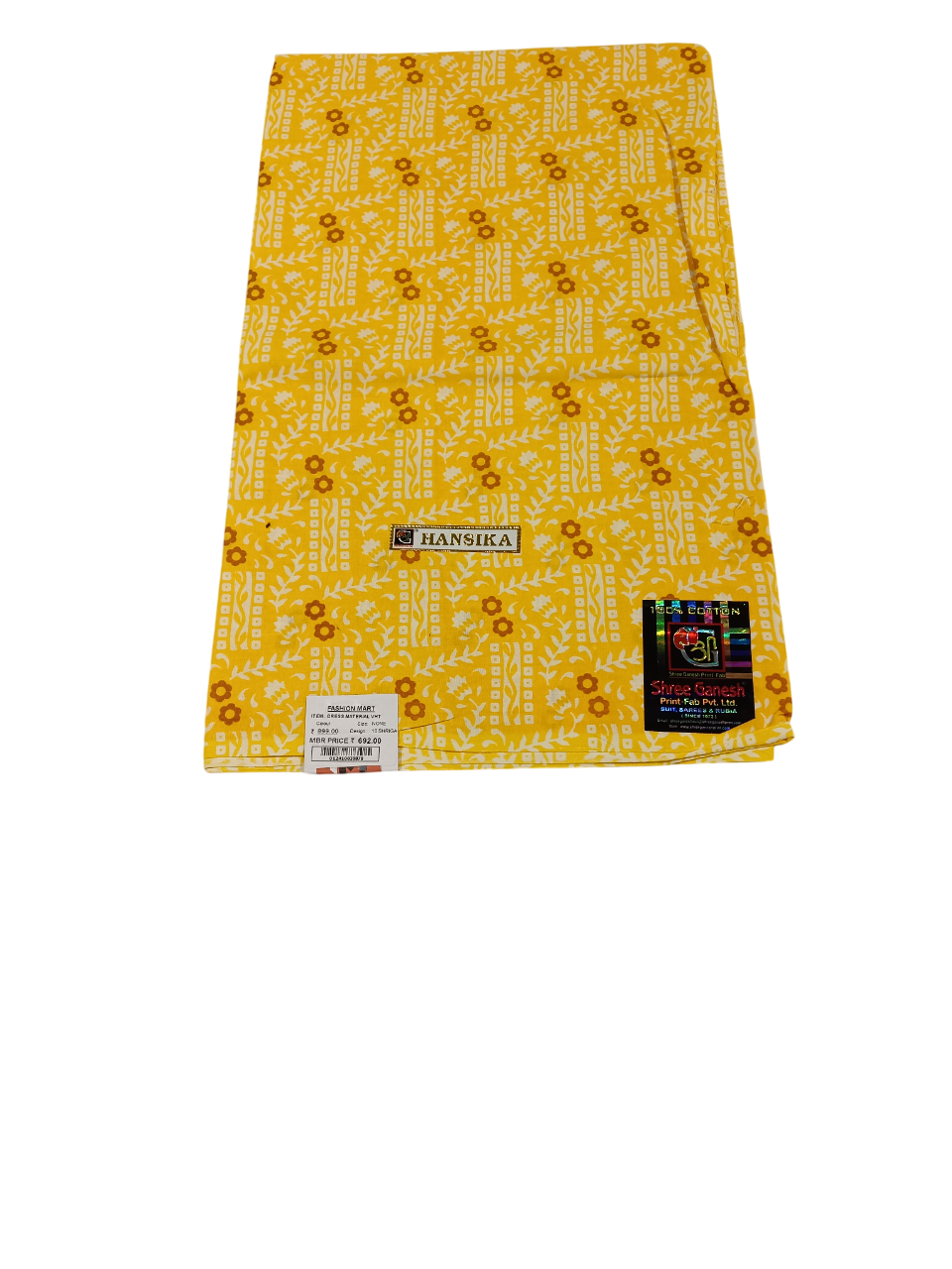 Unstitched Printed Dress Material D.10 Shriganesh Unstitched Printed Dress Material D.10 Shriganesh