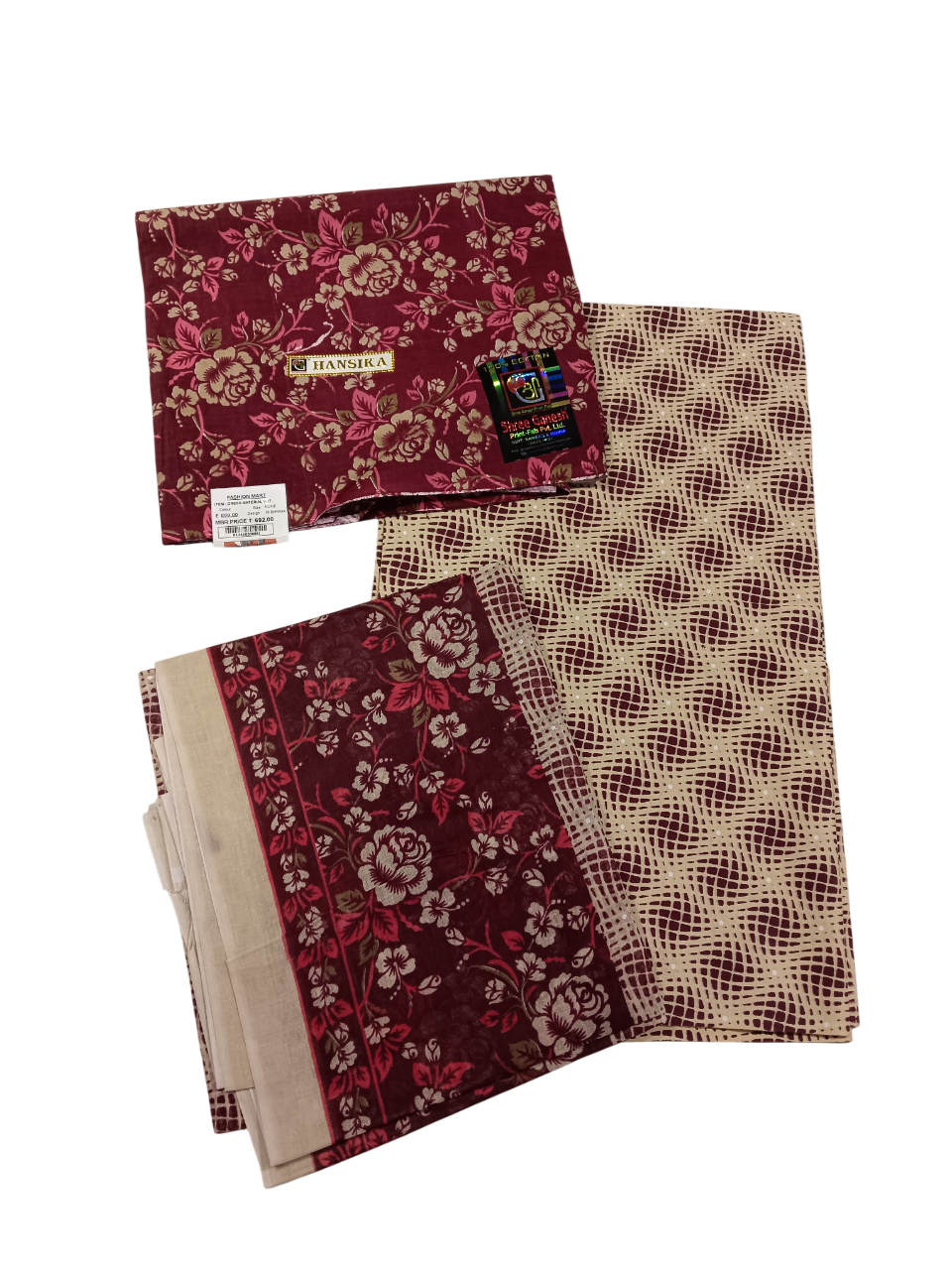 Unstitched Printed Dress Material D.10 Shriganesh Unstitched Printed Dress Material D.10 Shriganesh