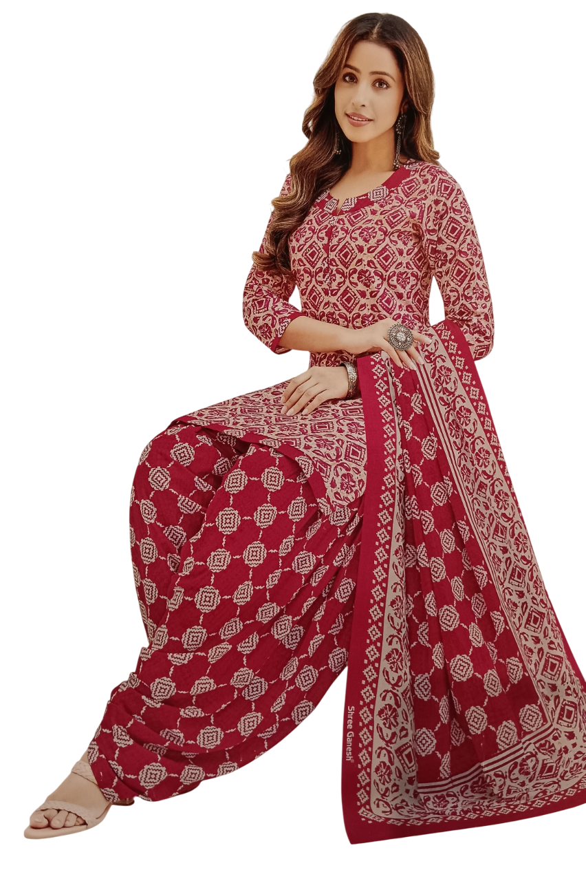 Unstitched Printed Dress Material D.10 Shriganesh Unstitched Printed Dress Material D.10 Shriganesh