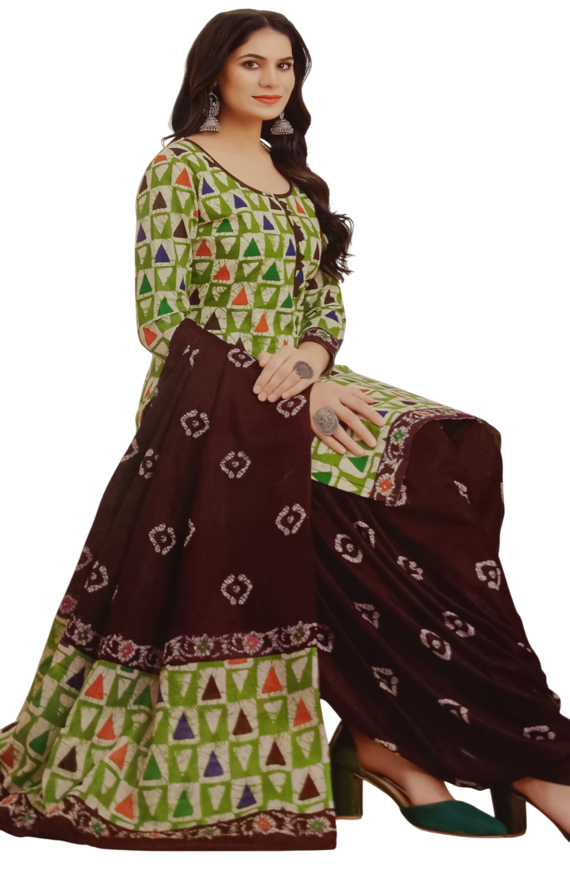 Traditional Batik / Printed Cotton Unstitched Dress Materials D.9M Batik Traditional Batik / Printed Cotton Unstitched Dress Materials D.9M Batik