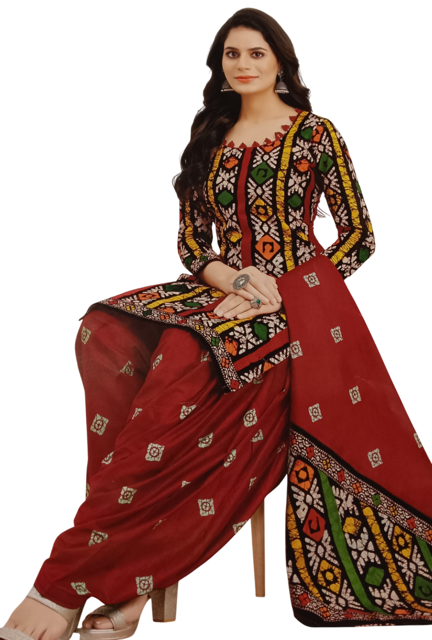 Traditional Batik / Printed Cotton Unstitched Dress Materials D.9M Batik Traditional Batik / Printed Cotton Unstitched Dress Materials D.9M Batik