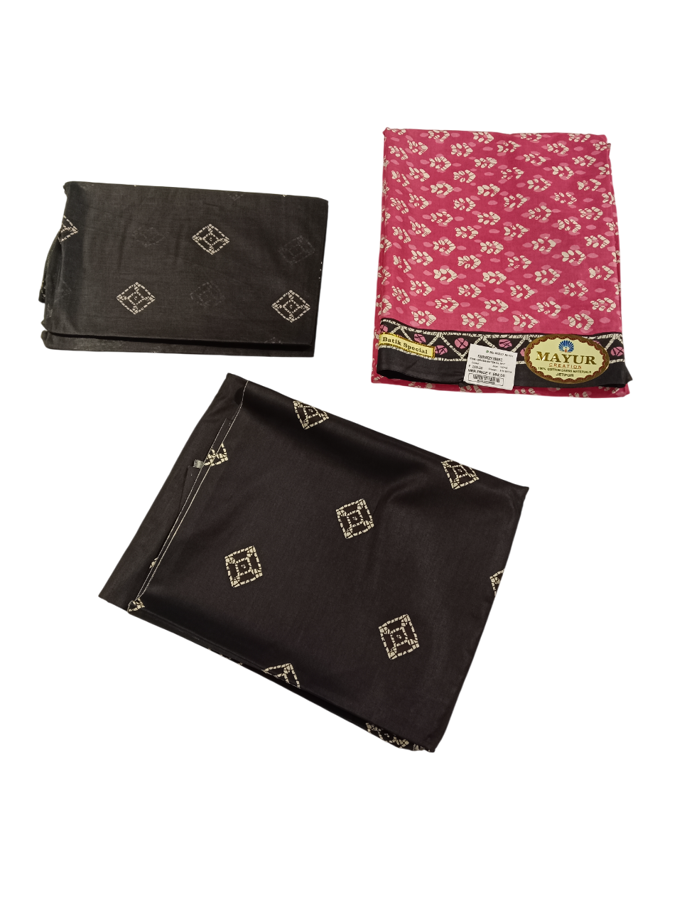 Traditional Batik / Printed Cotton Unstitched Dress Materials D.9M Batik Traditional Batik / Printed Cotton Unstitched Dress Materials D.9M Batik