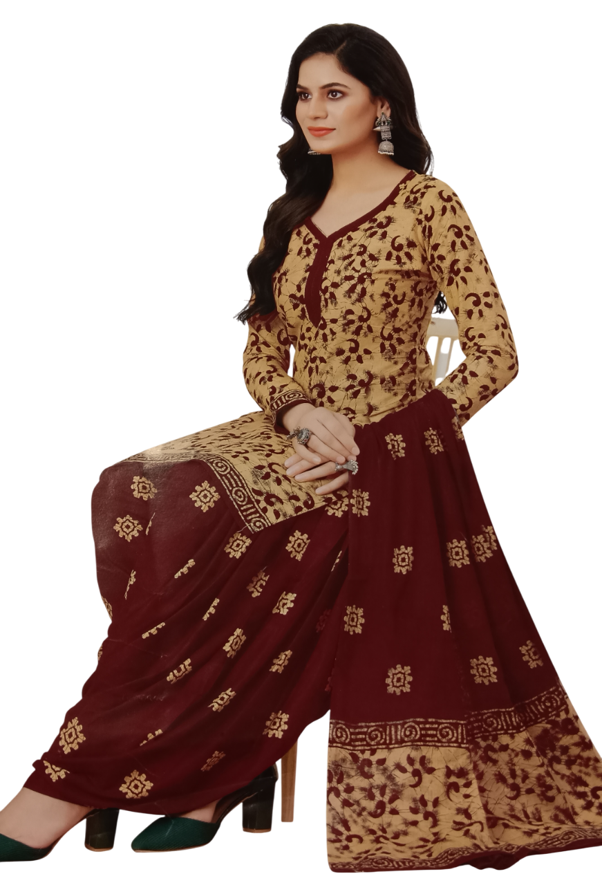 Traditional Batik / Printed Cotton Unstitched Dress Materials D.9M Batik Traditional Batik / Printed Cotton Unstitched Dress Materials D.9M Batik