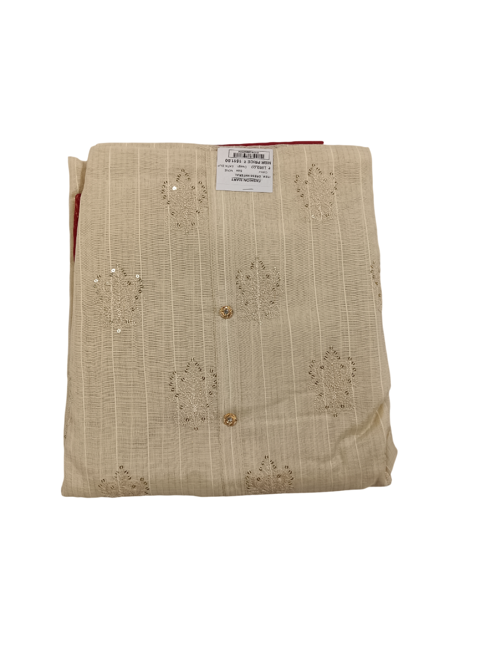 Elegant Embroidered Cotton Dress Material  D.Batik duptta
