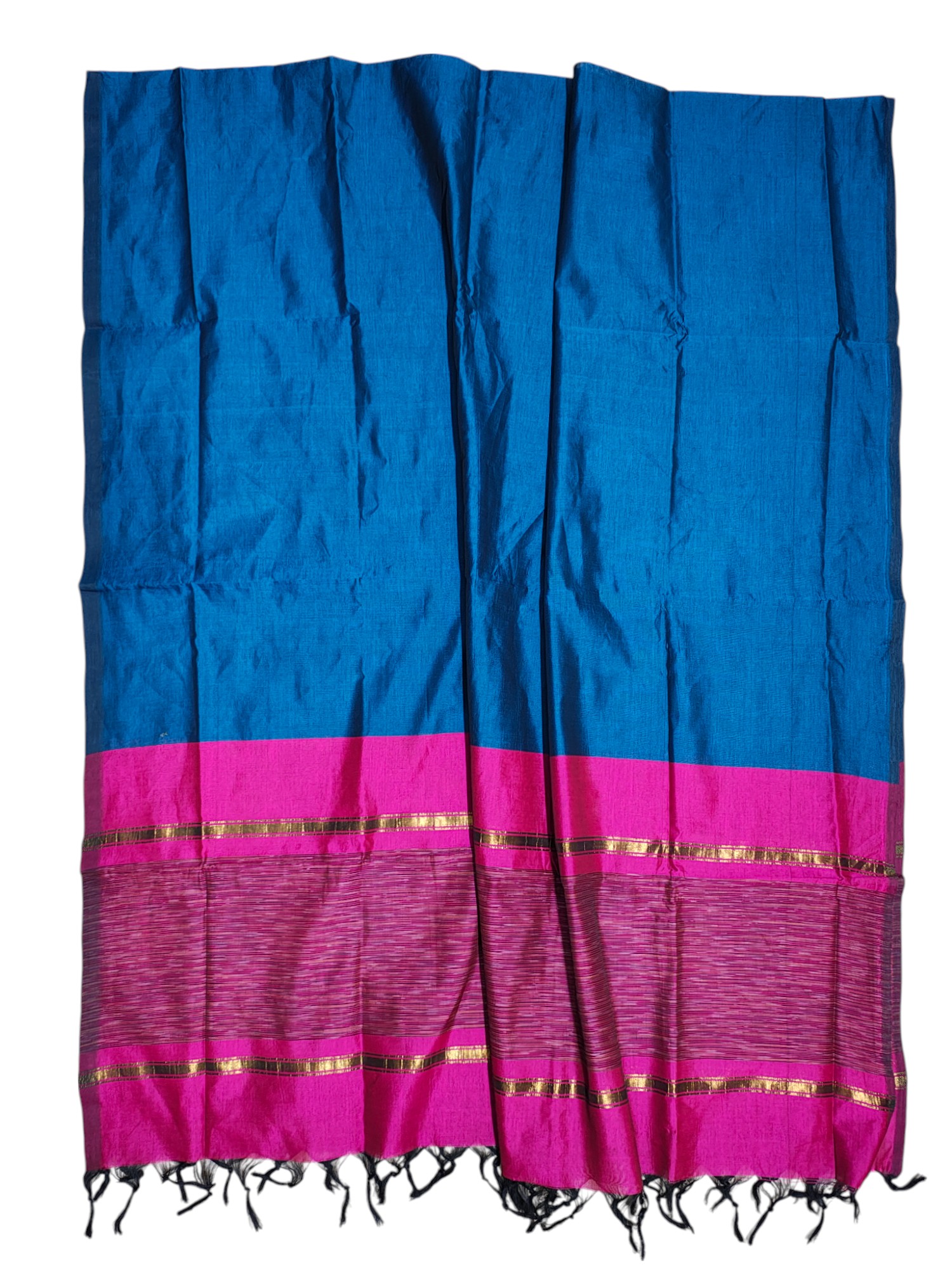 Pink Pochampally Ikkat Silk Dress Material with Dupatta