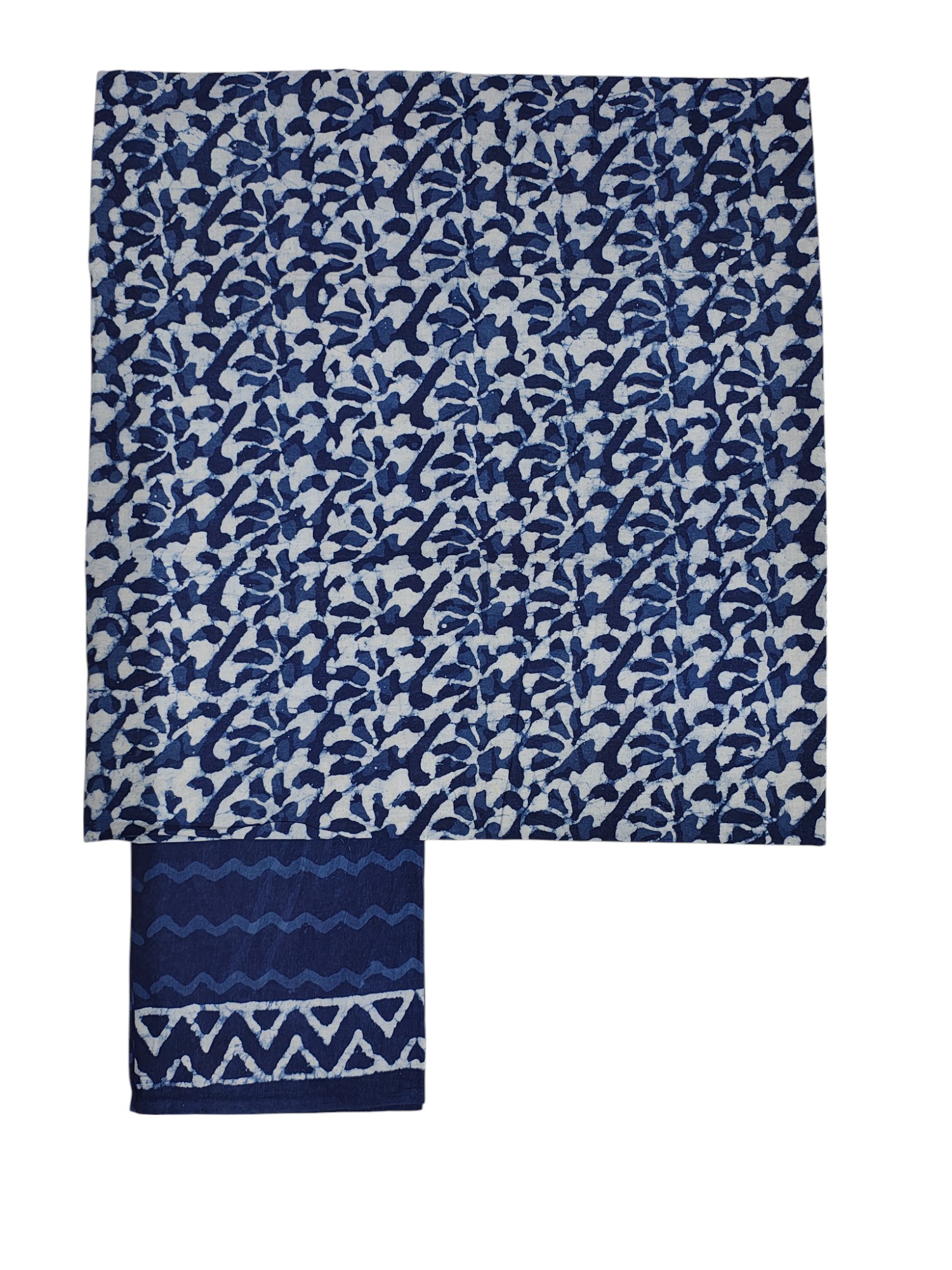 Indigo Dabu Hand Block Print Kota Doria Dress Materials Indigo Dabu Hand Block Print Kota Doria Dress Materials