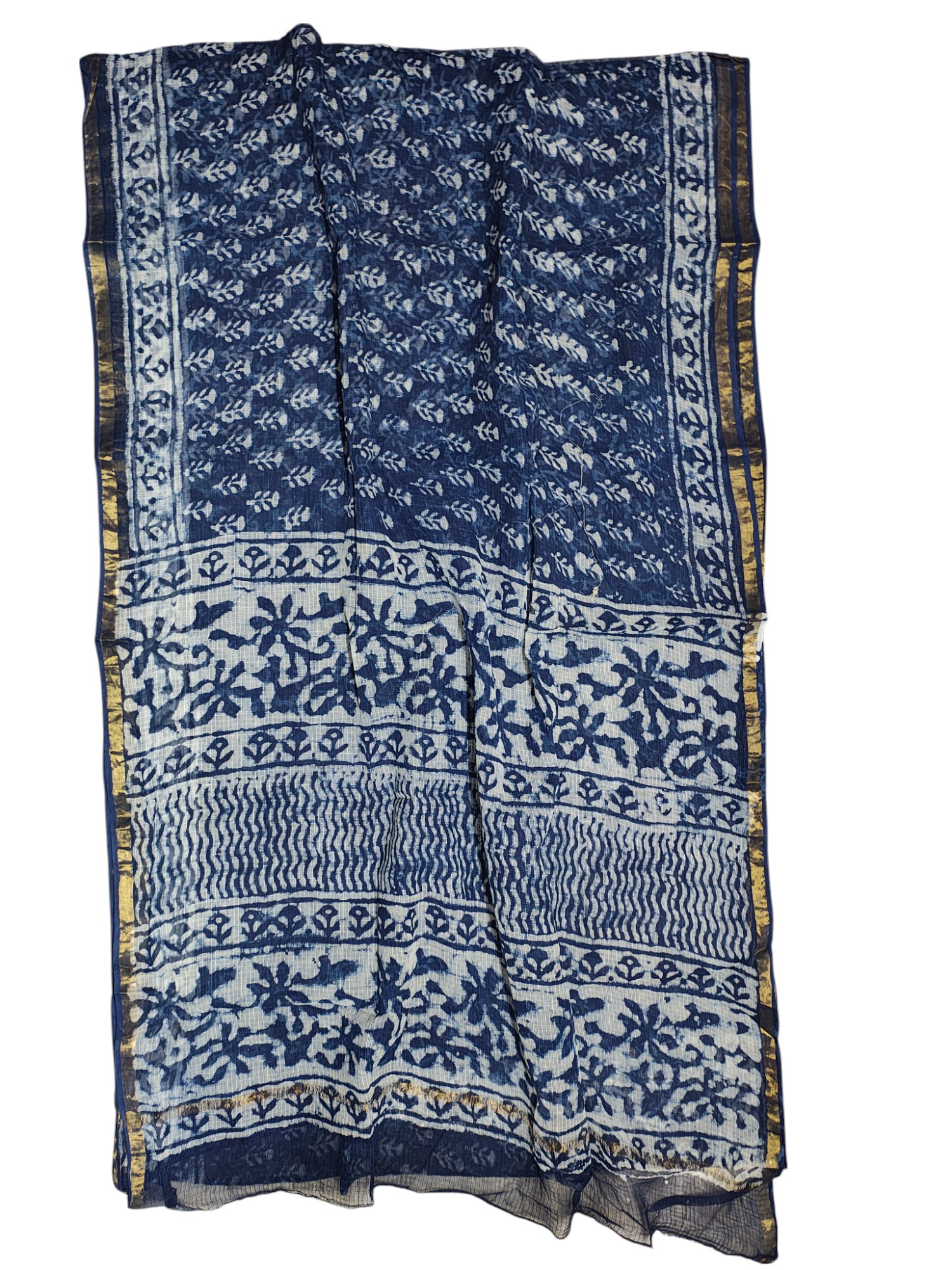 Indigo Kota Doria Saree for Women Indigo Kota Doria Saree for Women