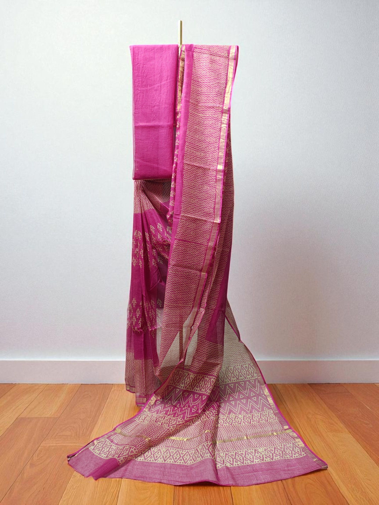 Pink Kota Doria Saree for Women Pink Kota Doria Saree for Women
