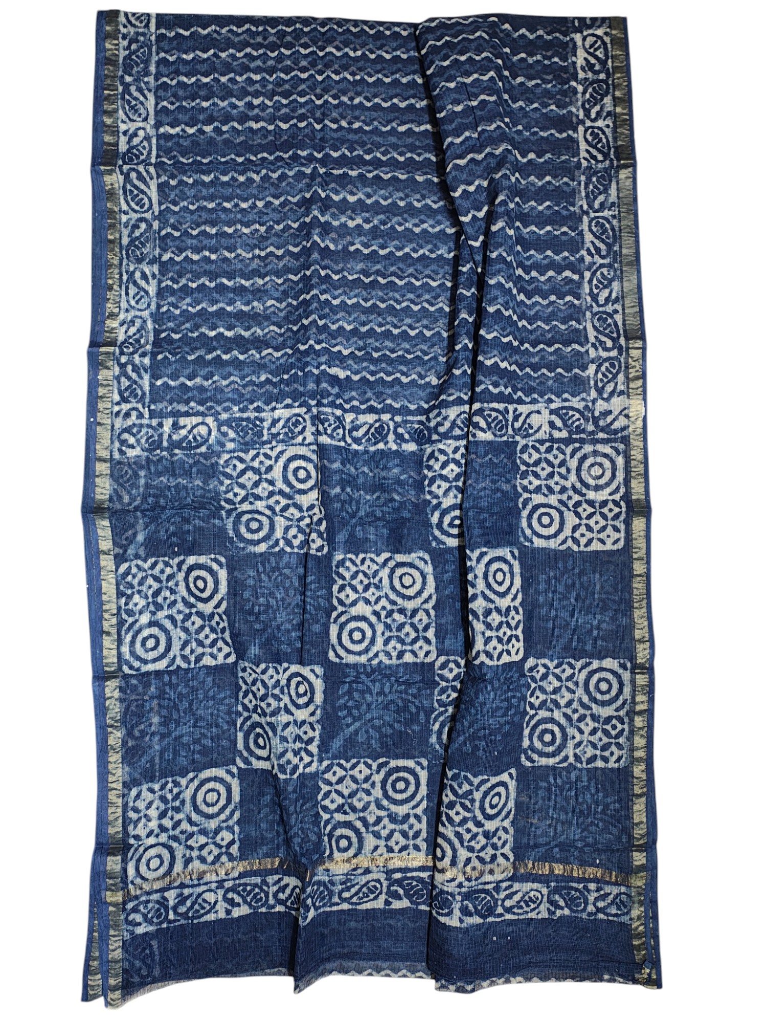 Indigo Kota Doria Cotton Saree for Women Indigo Kota Doria Cotton Saree for Women