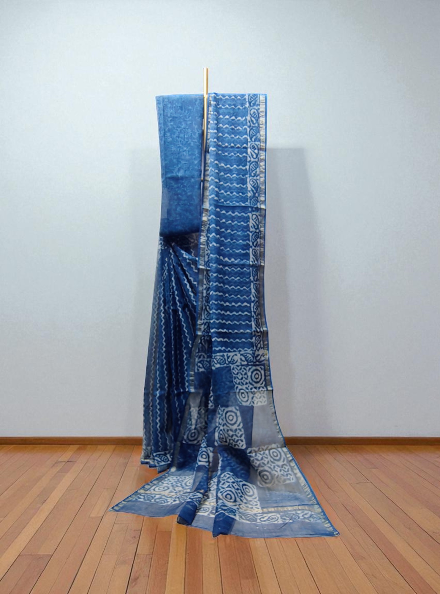 Indigo Kota Doria Cotton Saree for Women Indigo Kota Doria Cotton Saree for Women