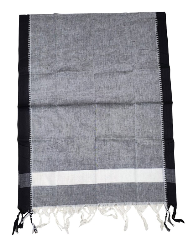 Black Mangalagiri Cotton Dress Materials for Women