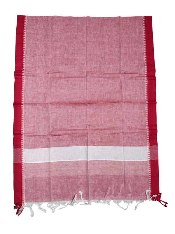 Red Mangalagiri Cotton Dress Materials for Women