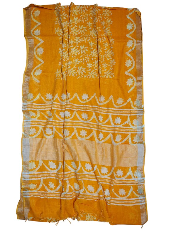 Mustard Linen Saree for Women Mustard Linen Saree for Women