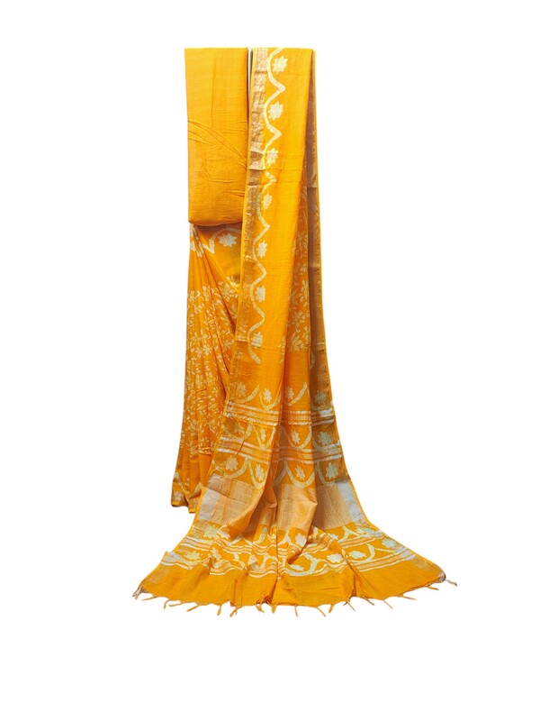 Mustard Linen Saree for Women Mustard Linen Saree for Women