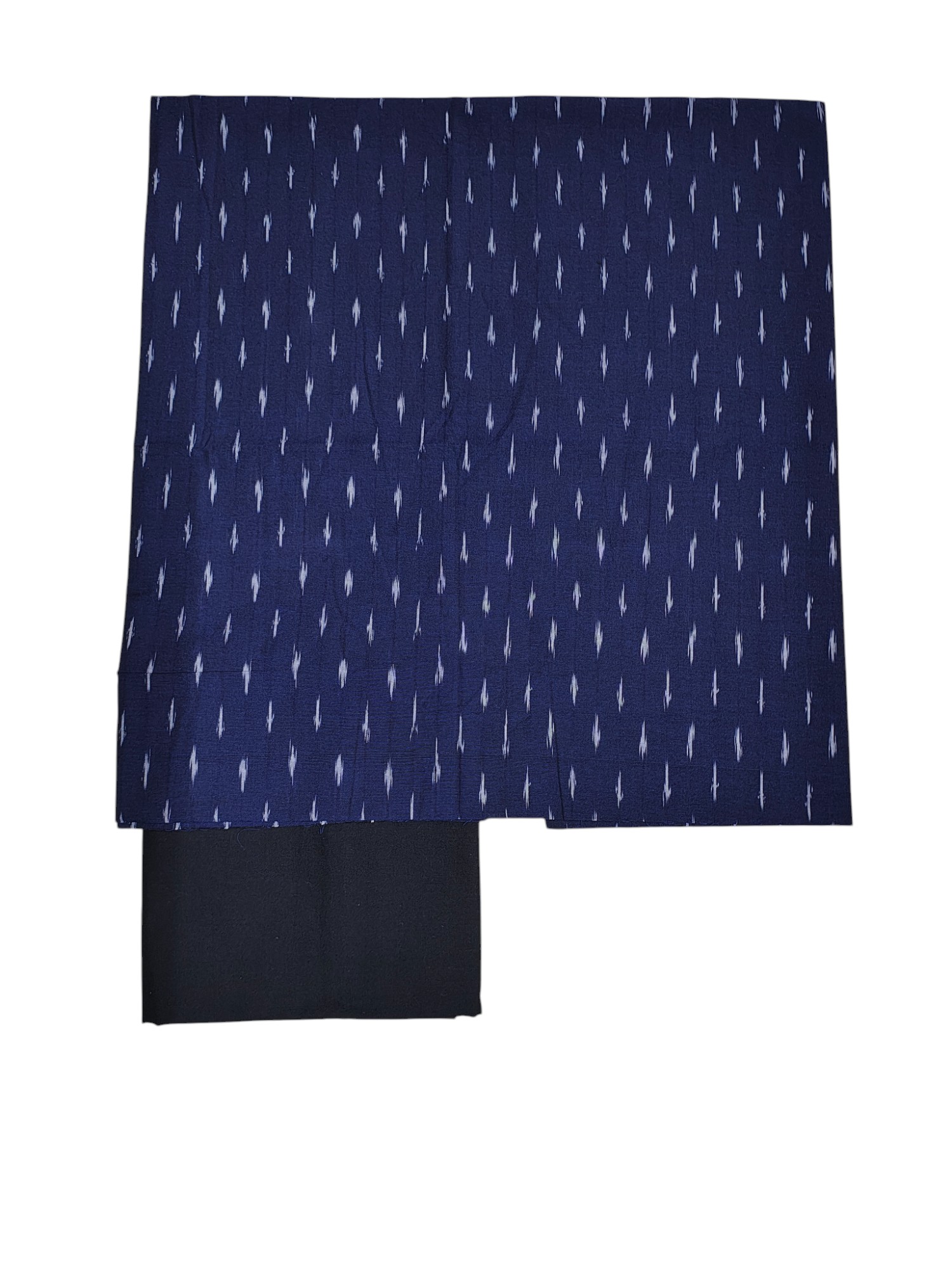 Indigo & Black Pochampally Ikkat Handloom Dress Material with Dupatta
