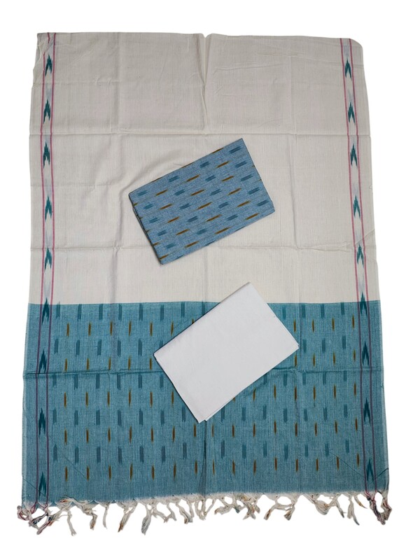 Firoza Pochampally Ikkat Handloom Dress Material with Dupatta