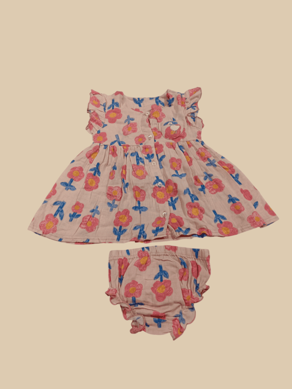 Baby Girl Cotton Frock with Matching Bloomer D.29.930