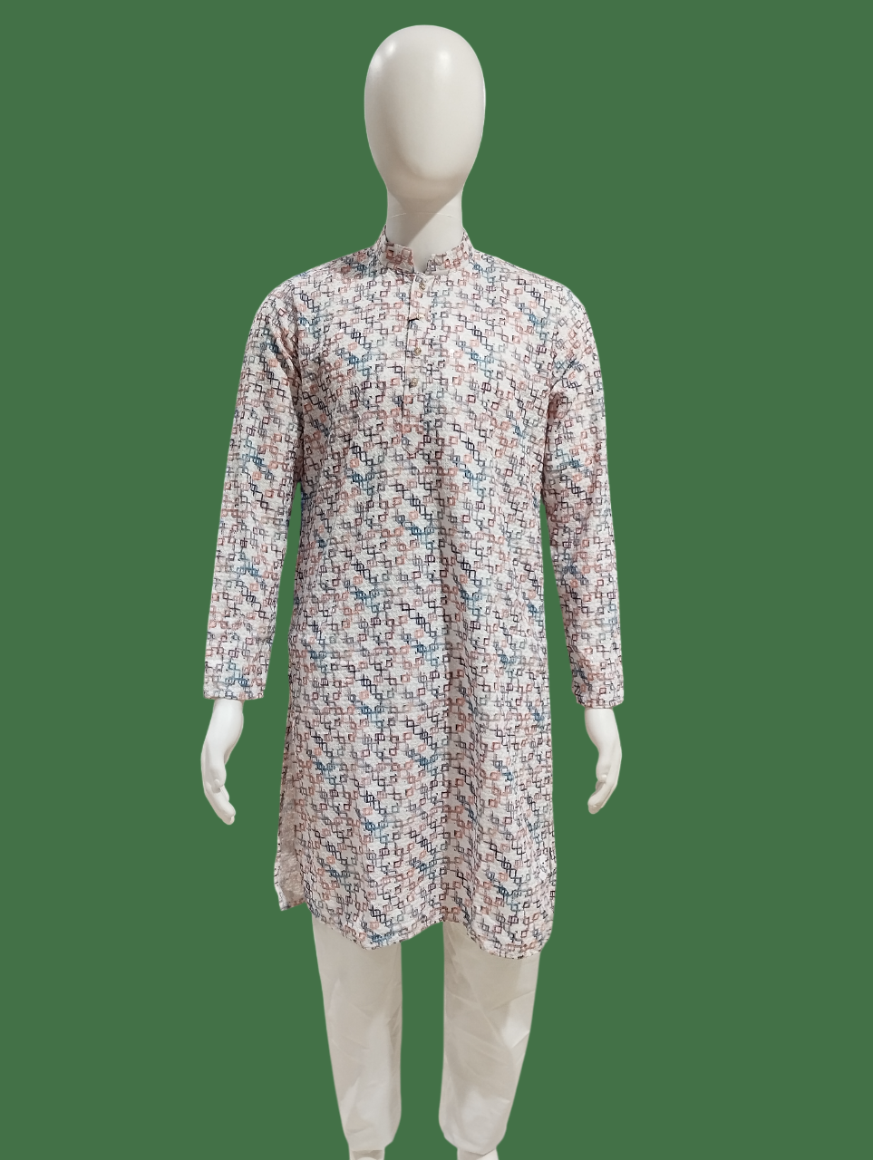 Men's Printed Cotton Kurta Pajama Set D.5/10