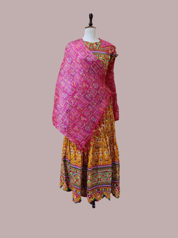 Blue & Orange Navratri Special Chaniya Choli Set D.Hathi+chin choli