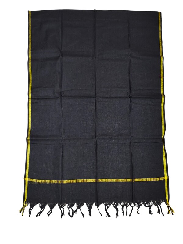 Black Mangalagiri Cotton Dress Materials for Women